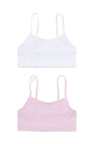 HEMA Kindertops Naadloos Rib - 2 Stuks Lichtpaars (lichtpaars)