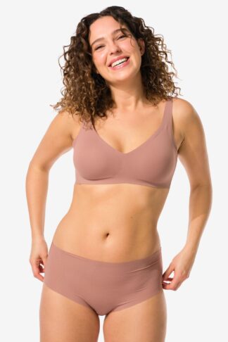 HEMA Dames Tailleslip Micro Rib Lichtbruin (lichtbruin)