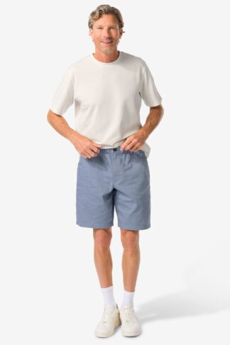 HEMA Heren Korte Broek Jan Middenblauw (middenblauw)