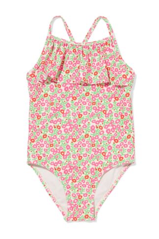 HEMA Kinderbadpak Bloemen Roze (roze)