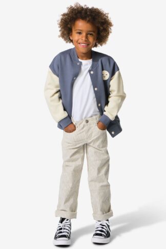 HEMA Kinderbroek Strepen Wit (wit)