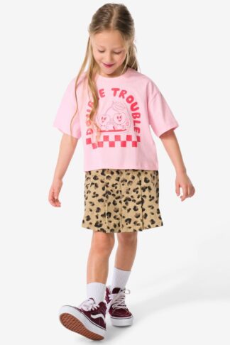 HEMA Kinderrok Plisse Luipaard Bruin (bruin)