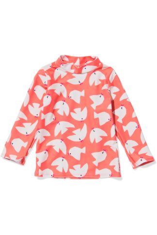 HEMA Babyshirt UV-beschermend Koraal (koraal)