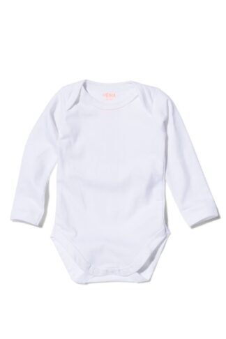 romper organic katoen stretch - 2 stuks wit