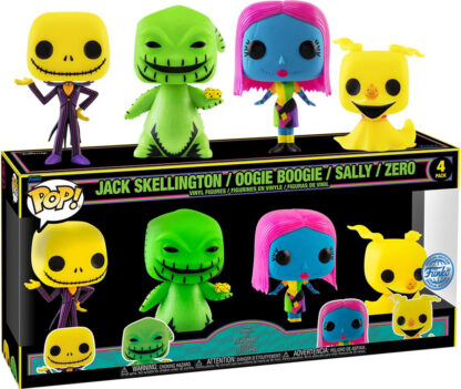 Disney Nightmare Before Christmas Funko Pop Vinyl: Jack Skellington / Oogie Boogie / Sally / Zero 4-Pack