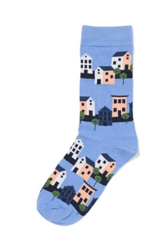 HEMA Sokken Happy Home Blauw (blauw)