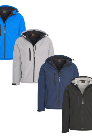 Cappuccino Softshell Windjack met Capuchon Pesaro