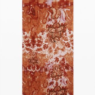 Rechthoekige paisley sjaal - ORANGE - U