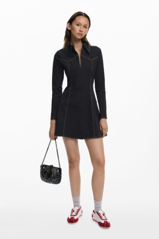 Overhemdjurk met rits - BLACK - S