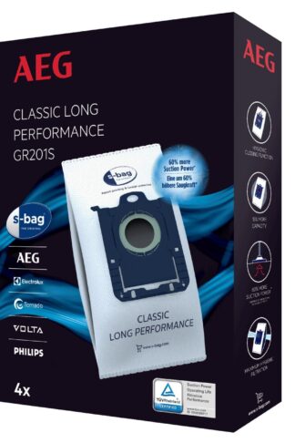 AEG GR201S S-bag long performance 4-bags Stofzak Blauw