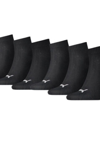Puma Quarter Sokken Zwart 6-pack-35/38