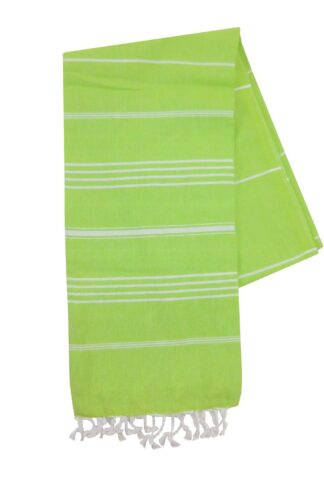The One Towelling Hamamdoek Lime/Wit