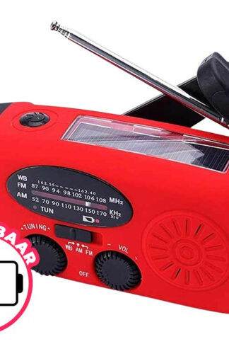 AM/FM Noodradio Oplaadbaar Zonder Stopcontact - Met Zaklamp En Powerbank! ...