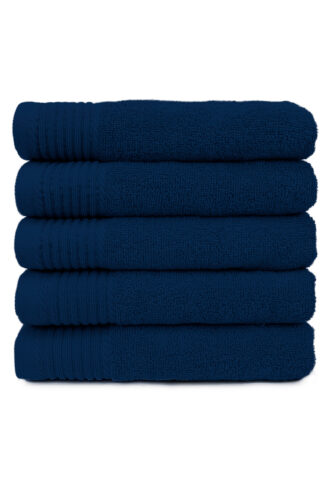 The One Handdoek Deluxe 50x100 550 gr Donker Navy (5 stuks)
