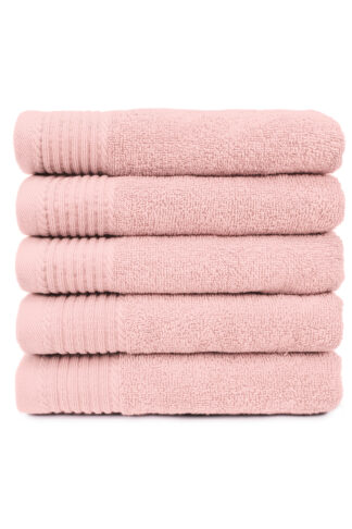 The One Badhanddoek Deluxe 70x140 550 gram Salmon (5 stuks)