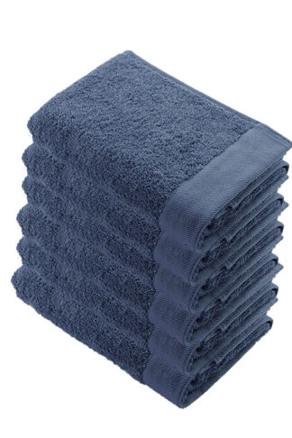 Walra Remade Cotton Handdoek 50 x 100 cm 550 gram Blauw - 6 stuks