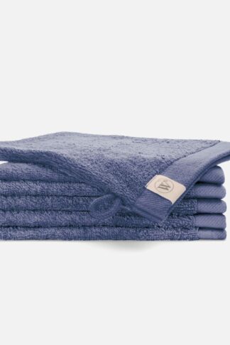 Walra Remade Cotton Washandje 16 x 21 cm 550 gram Blauw - 6 stuks