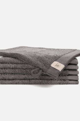 Walra Remade Cotton Washandje 16 x 21 cm 550 gram Grey - 6 stuks