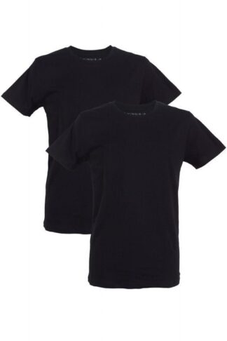 Vinnie-G Heren T-shirt Ronde hals Zwart 2-pack-L