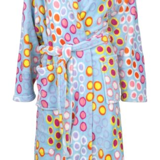 Blauwe damesbadjas bolletjes-s