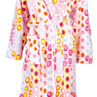 Roze damesbadjas bolletjes-m