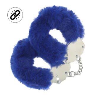 Ouch! by Shots Zware Fluffy Handboeien - Marineblauw