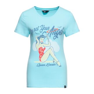 Queen Kerosin I Am Not Your Angel T-Shirt Sky Blue -XS