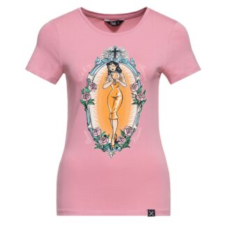Queen Kerosin Holy Aperoli T-Shirt Rose-L