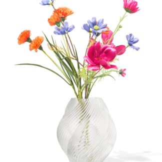 HEMA Vaas ⌀8x21cm twist retro transparant (transparant)
