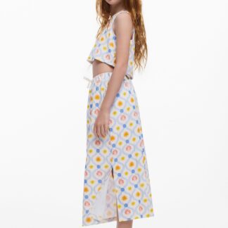 Midirok met zonnen - WHITE - 5/6