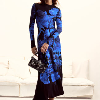 Lange bloemenjurk M. C. Lacroix - BLUE - XS