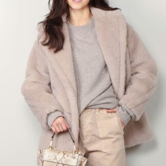 Max Mara Jas Beige Wol, Zijde max-mara-jas-olga-sand-s
