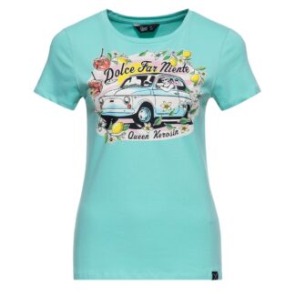 Queen Kerosin Dolce Fair Niente T-shirt Mint-2XL