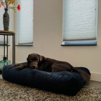Dog's Companion® Hondenbed donkerblauw double ribcord