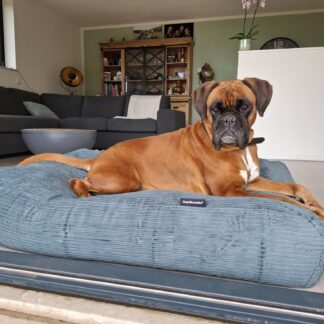 Dog's Companion® Hondenbed oud groen double ribcord