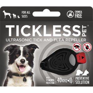 TickLess ultrasone vlo- en tekenverjager voor hond en kat Zwart