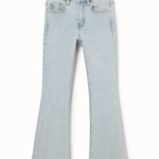 Flared jeans borduursels - BLUE - 3/4