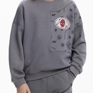 Spiderman patch sweatshirt - BLACK - 11/12