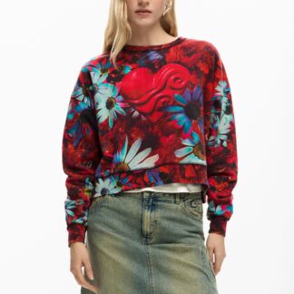 Bedrukte trui met hart - BLACK - L