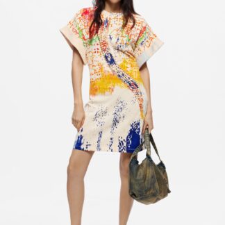 Gebreide jurk met print M. C. Lacroix - WHITE - S