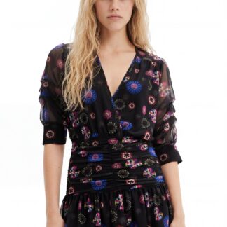 Korte gedrapeerde jurk M. Christian Lacroix - BLACK - XXL