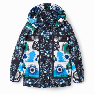 Gewatteerd jack met patch - BLUE - 13/14
