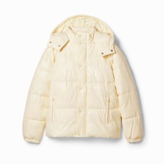 Gewatteerde jas met camouflage - WHITE - L