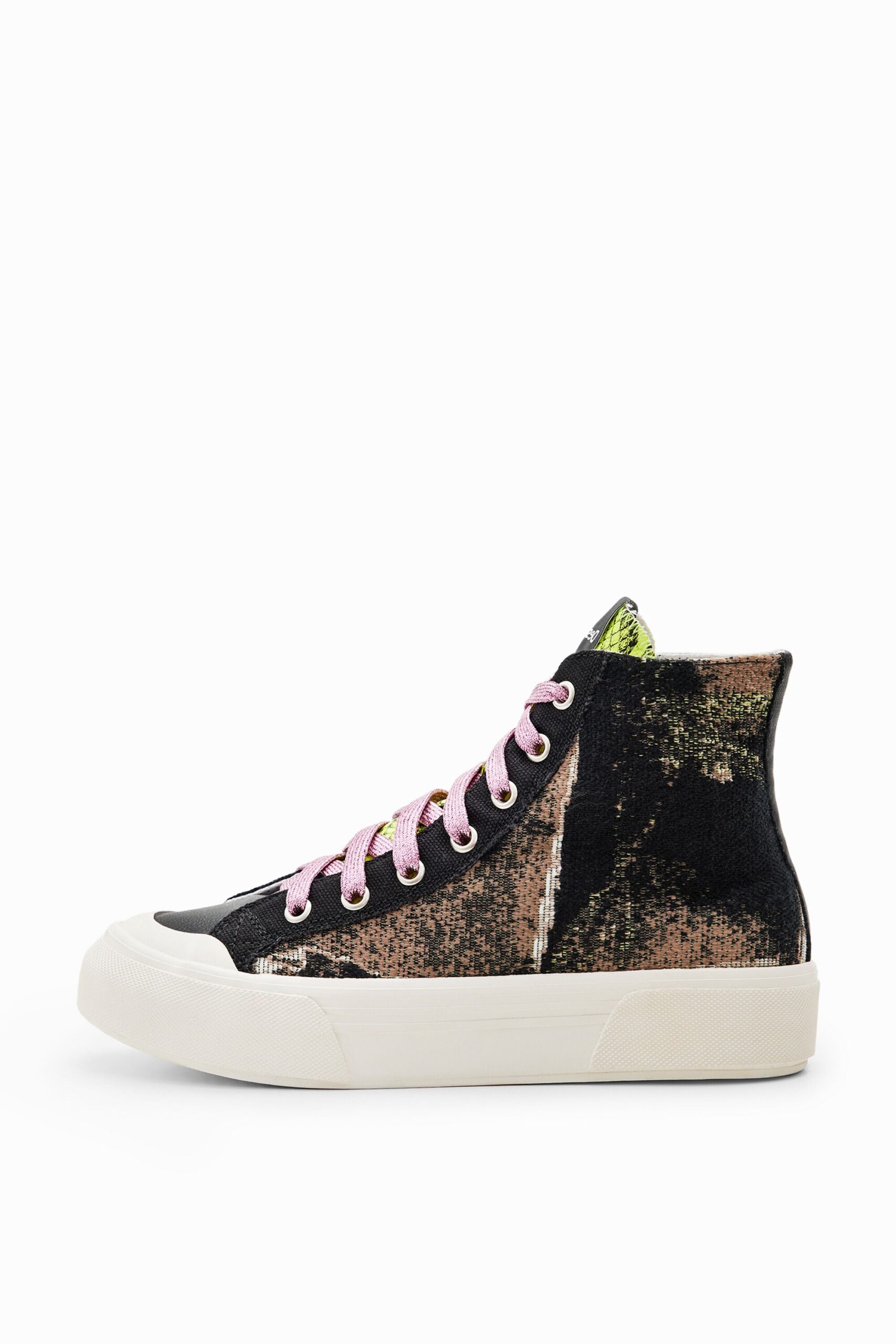 Hoge sneakers met patch - MATERIAL FINISHES - 36