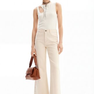 Cropped Culotte jeans - WHITE - 36