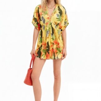 Tropische tuniekjurk - YELLOW - L