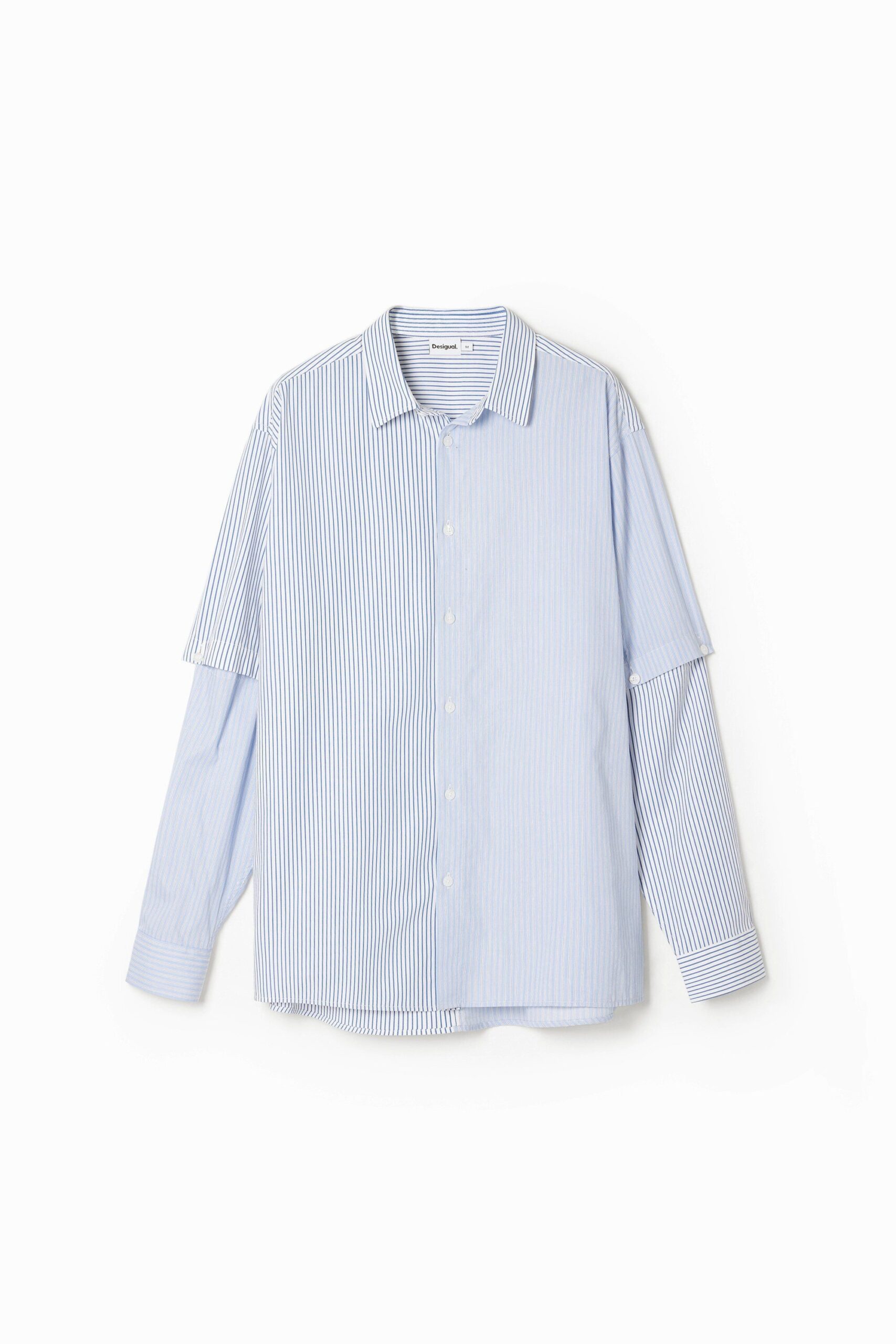 Langarmhemd in dekonstruiertem Stil - BLUE - XXL