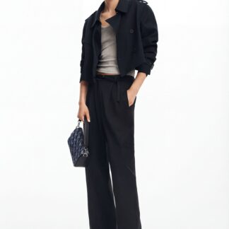 Rechte lange broek - BLACK - M