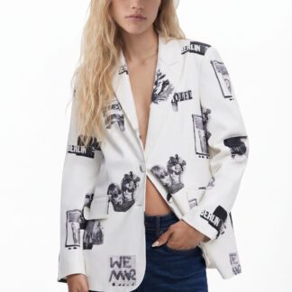 Collage blazer - WHITE - XS