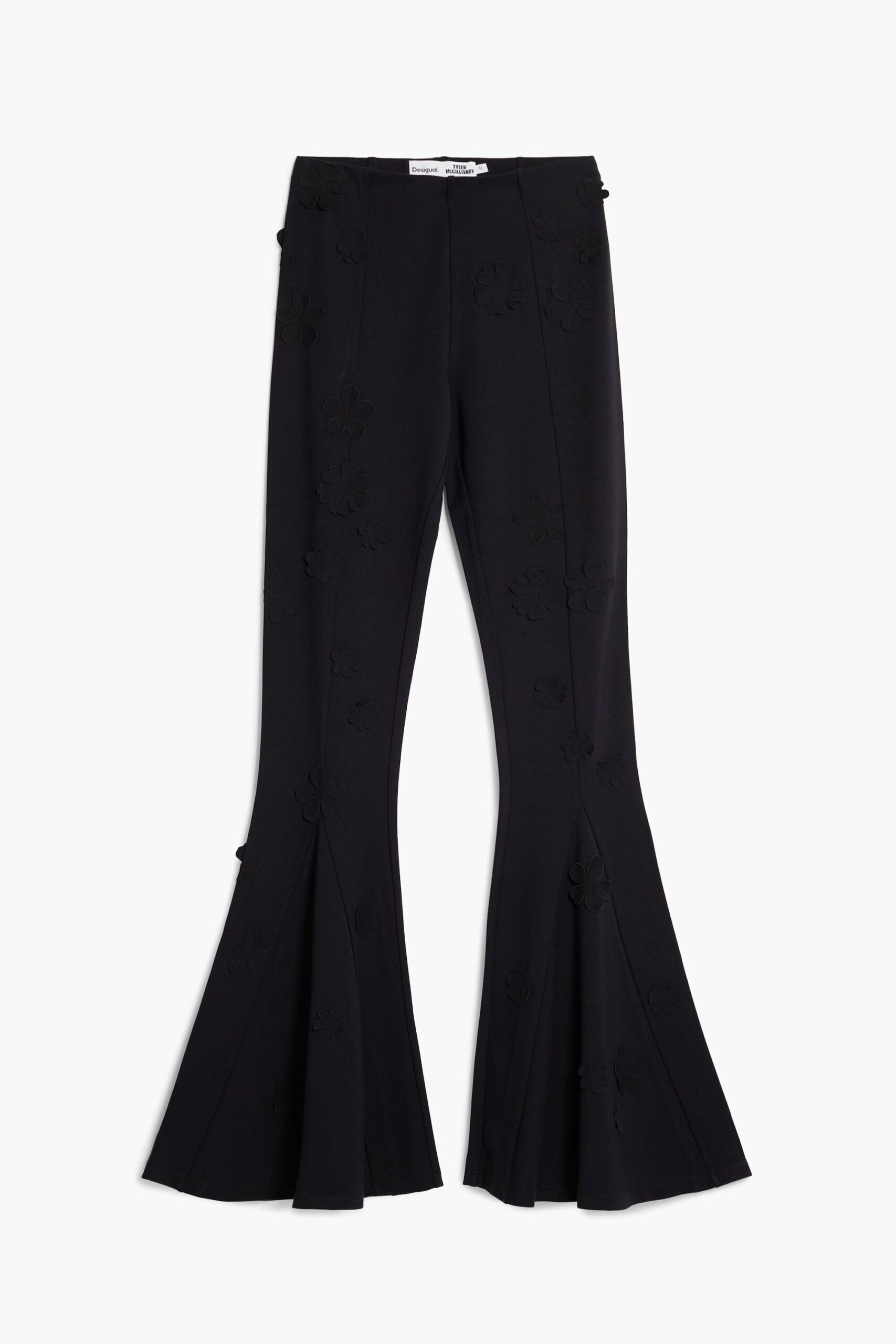 Pantalon met bloemenprint met wijde pijpen Tyler McGillivary - BLACK - XS